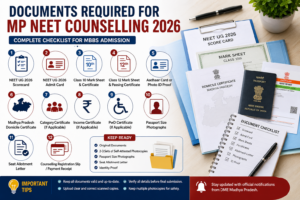Documents required for MP NEET counselling
